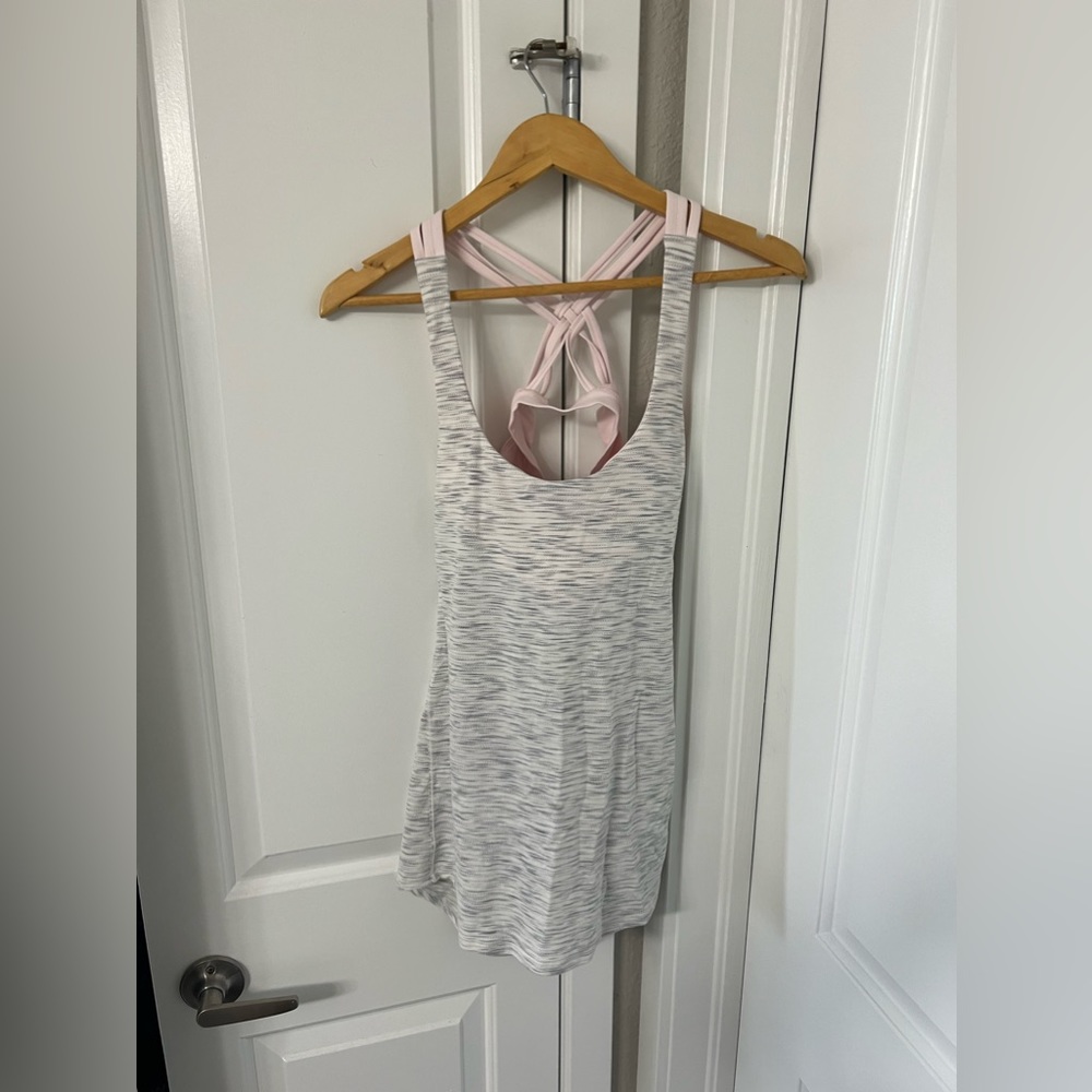 COPY - Lululemon workout tank with scoop back and built in bra. Size 8.